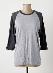 T-shirt gris ANVIL pour femme seconde vue