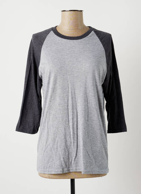 T-shirt gris ANVIL pour femme