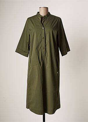 Robe mi-longue vert ANNA SERAVALLI pour femme