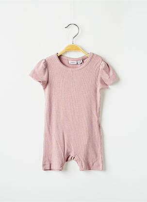 Combishort col rond manches courtes violet NAME IT fille