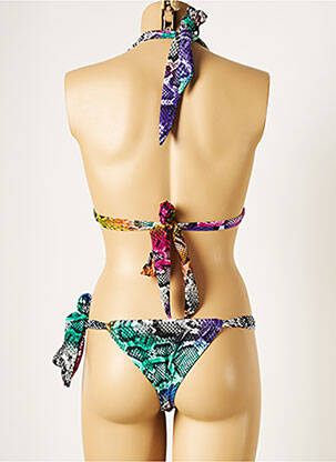 Maillot de bain 2 pièces stretch haut triangles violet DISTRICT femme