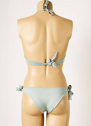 Maillot de bain 2 pièces stretch haut soutien-gorge push-up vert GENIUS femme