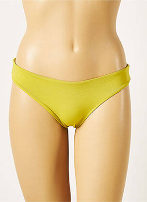 Bas de maillot de bain effet matière satinée culotte vert GENIUS femme