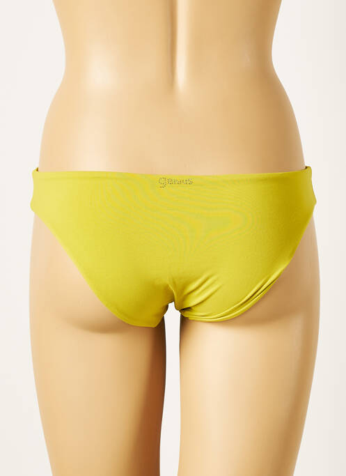 Bas de maillot de bain effet matière satinée culotte vert GENIUS femme