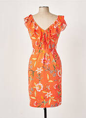 Robe mi-longue orange K-DESIGN pour femme seconde vue