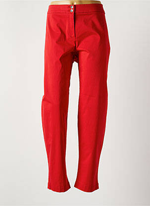 Pantalon chino rouge CHRISTINE LAURE pour femme