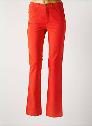 Pantalon droit orange BRUNO SAINT HILAIRE pour femme