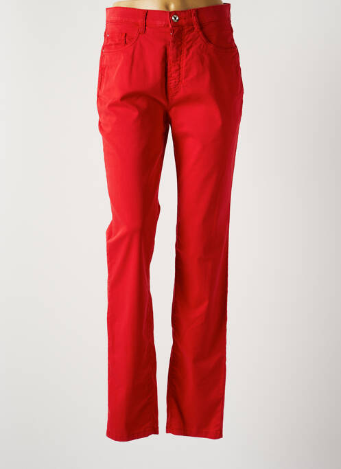 Jeans coupe slim rouge BRUNO SAINT HILAIRE pour femme