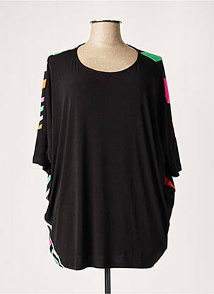 Top stretch manches courtes noir ALEMBIKA femme