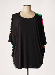 Top stretch manches courtes noir ALEMBIKA femme