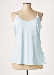T-shirt stretch fines bretelles bleu OPEN END femme