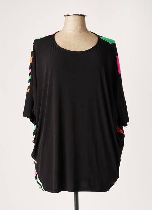 Top stretch manches courtes noir ALEMBIKA femme