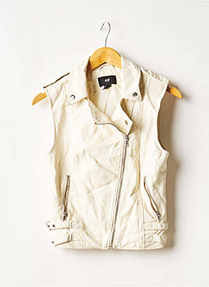 Veste simili cuir poches beige H&M femme
