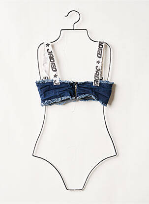 Top col carré fines bretelles bleu JADED LONDON femme