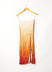 Robe mi-longue orange BERSHKA pour femme seconde vue