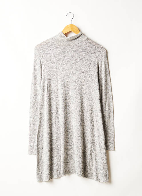 Robe pull tissage chiné manches longues gris MISSGUIDED femme