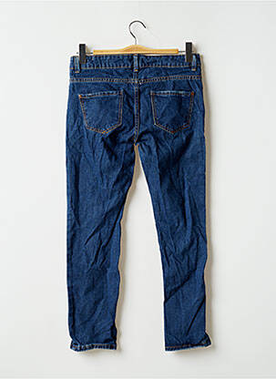 Jeans coupe slim effet usé délavé taille normale bleu JENNYFER femme