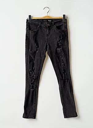 Jeans coupe slim slim taille basse noir DENIM CO femme