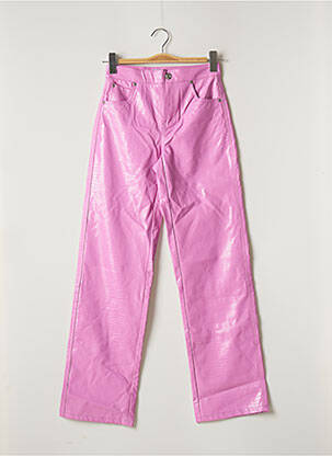 Pantalon droit rose BERSHKA pour femme