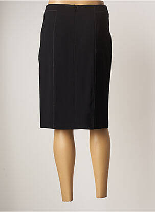 Jupe mi-longue coupe droite noir CHRISTINE LAURE femme