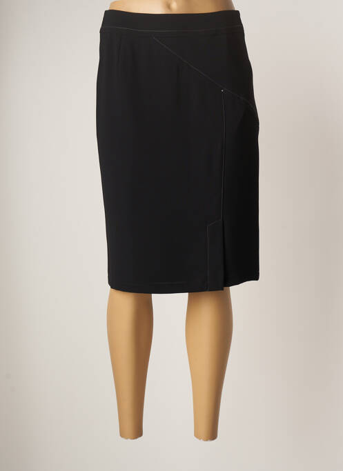 Jupe mi-longue doublure textile noir CHRISTINE LAURE femme