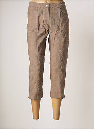 Pantacourt coupe droite taille normale marron GUY DUBOUIS femme