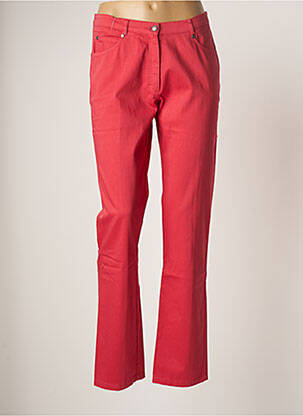Pantalon droit stretch taille normale rose IMPULSION femme
