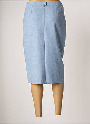 Jupe mi-longue taille à pinces bleu IMPULSION femme