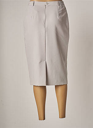 Jupe mi-longue taille à pinces gris FRANCOISE F femme