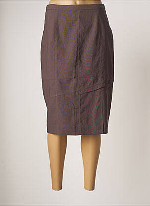Jupe mi-longue taille haute marron PAUPORTÉ femme