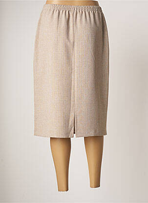 Jupe mi-longue stretch beige IMPULSION femme