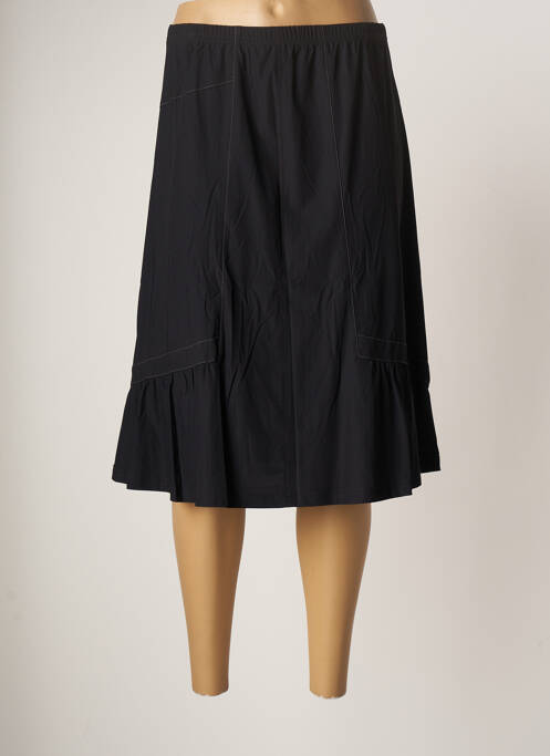 Jupe mi-longue coupe évasée noir PAUPORTÉ femme