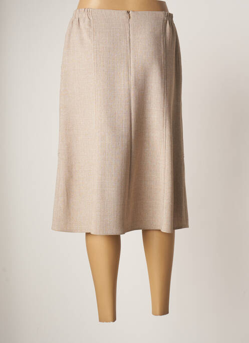 Jupe mi-longue beige IMPULSION pour femme