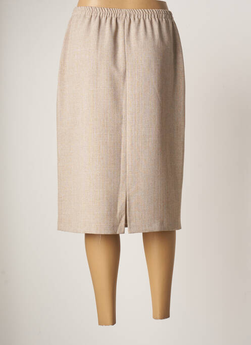 Jupe mi-longue beige IMPULSION pour femme