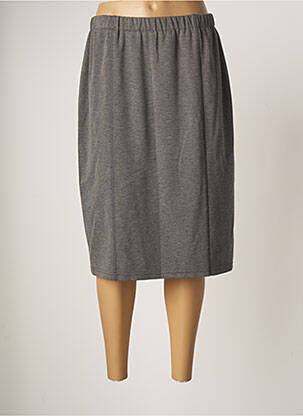 Jupe mi-longue coupe droite gris FRANCOISE F femme
