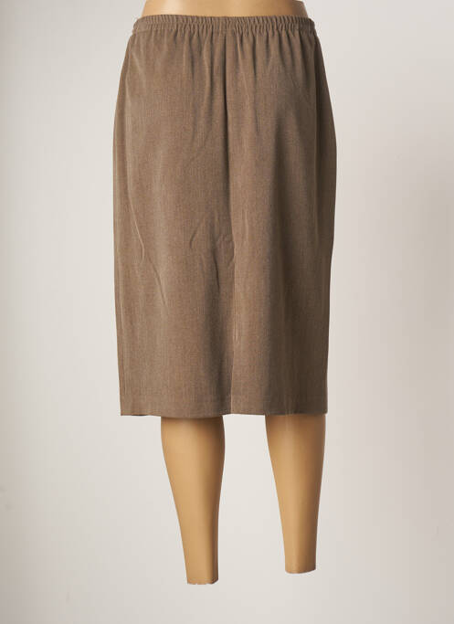 Jupe mi-longue marron GUY DUBOUIS pour femme
