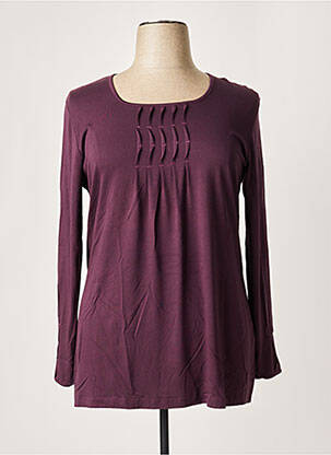 T-shirt violet CLAUDE DE SAIVRE pour femme