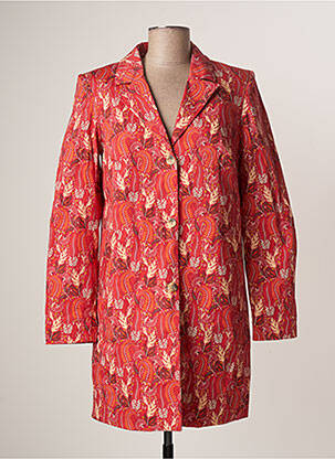 Manteau court coupe droite sans capuche rouge LA FIANCEE DU MEKONG femme