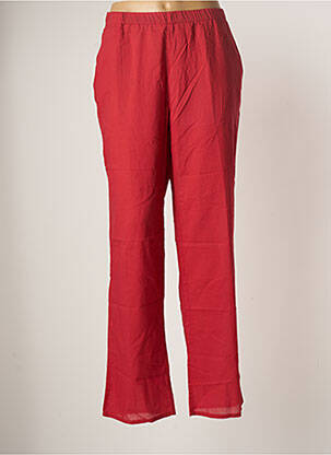 Pantalon droit tissage popeline taille normale rouge LA FIANCEE DU MEKONG femme
