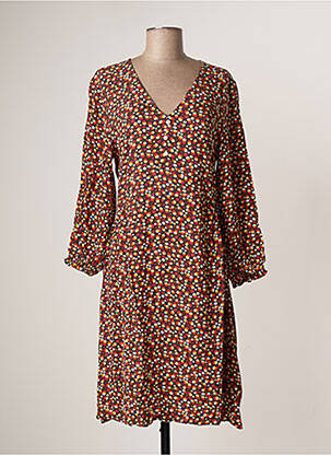 Robe mi-longue tissage crêpe manches longues vert LA FIANCEE DU MEKONG femme