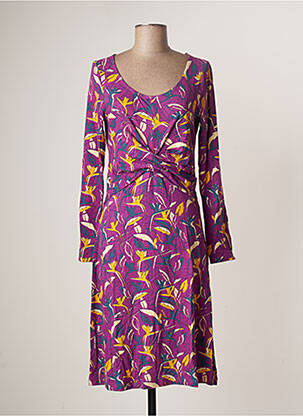 Robe mi-longue manches longues manches longues violet LA FIANCEE DU MEKONG femme