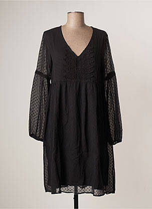 Robe mi-longue manches longues manches longues noir LA FIANCEE DU MEKONG femme