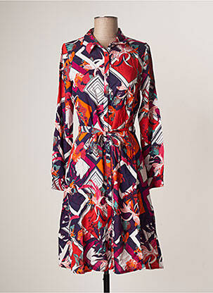 Robe mi-longue manches longues manches longues violet LA FIANCEE DU MEKONG femme