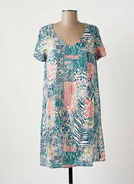 Robe courte manches courtes manches courtes vert LA FIANCEE DU MEKONG femme