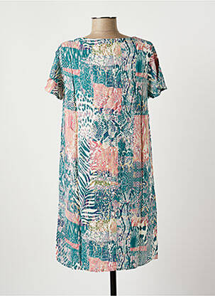 Robe courte manches courtes manches courtes vert LA FIANCEE DU MEKONG femme