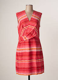 Robe courte fermeture zippée au dos sans manche rose LA FIANCEE DU MEKONG femme