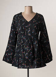 Blouse imprimé fantaisie manches longues noir LA FIANCEE DU MEKONG femme