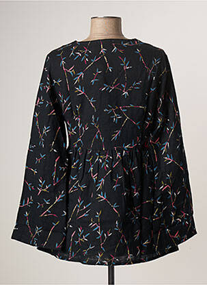 Blouse imprimé fantaisie manches longues noir LA FIANCEE DU MEKONG femme