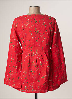 Blouse imprimé fantaisie manches longues rouge LA FIANCEE DU MEKONG femme