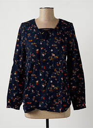 Blouse imprimé fleurs manches longues bleu LA FIANCEE DU MEKONG femme